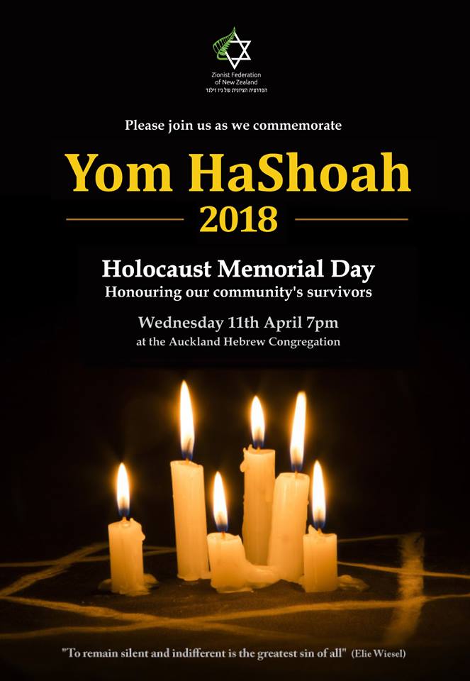 AUCKLAND: Yom HaShoah 2018 @ Auckland Hebrew Congregation | Auckland | Auckland | New Zealand